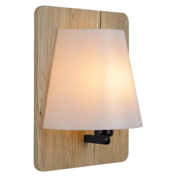 Lucide IDAHO - Wall light - 1xE14 - Light wood - detail 1